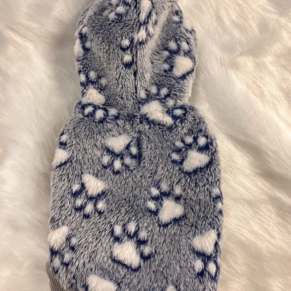 Source Unknown Cozy Gray and Blue Dog Hoodie - Picture 8 of 10